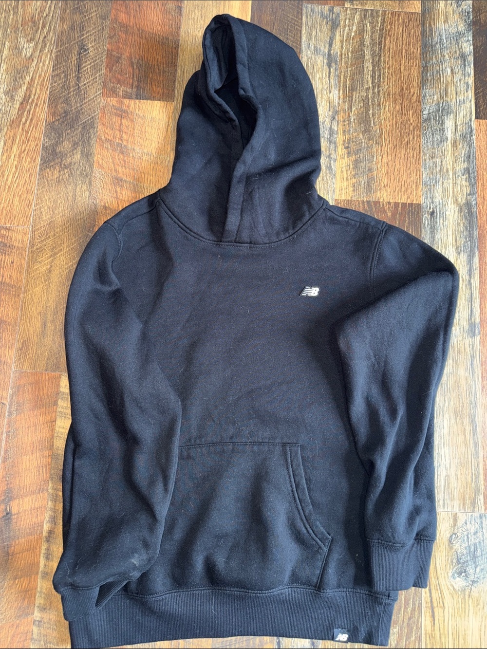 New Balance Black Pullover Hoodie with Subtle Logo